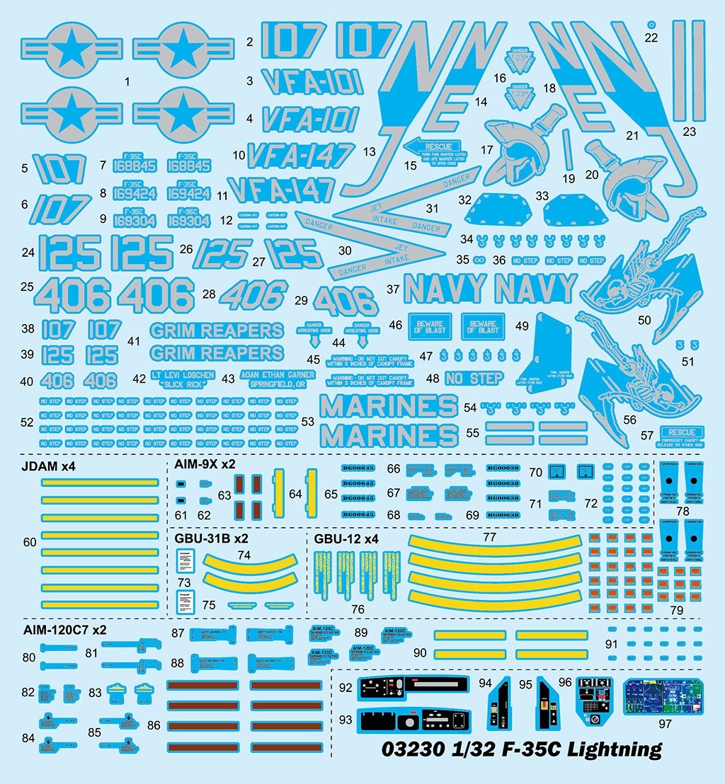 Trumpeter 03230 F-35C Lightning 1/32 – zdjęcie 4