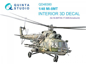 Quinta Studio QD48380 Mi-8MT 3D-Printed &amp;amp; colored Interior on decal paper (AMK) 1/48