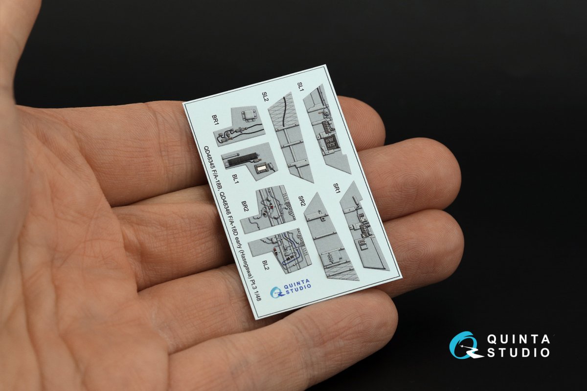 Quinta Studio QD48345 F/A-18B 3D-Printed &amp;amp; coloured Interior on decal paper (Hasegawa) 1/48 – zdjęcie 5