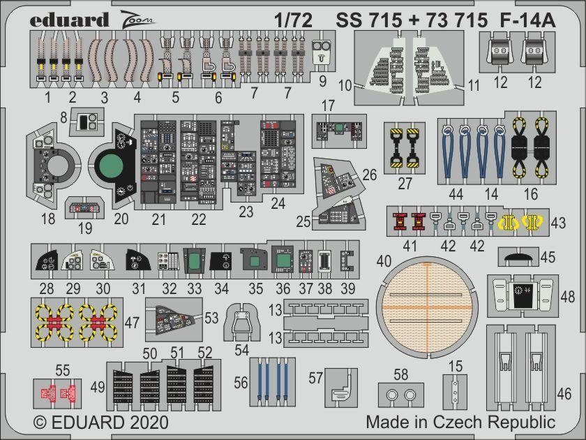 Eduard SS715 F-14A 1/72 GREAT WALL HOBBY