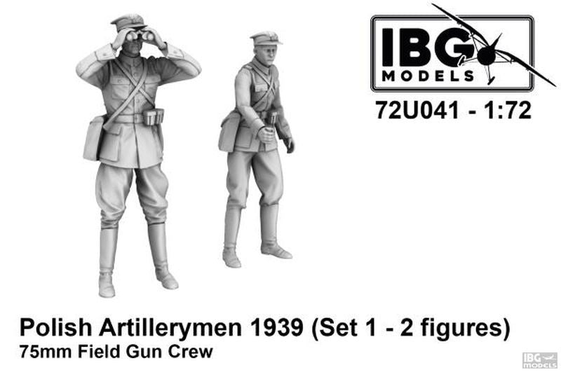IBG 72U041 Polish Artillerymen - 75mm Field Gun Crew Set 1 (3d printed - 2 figures) 1/72