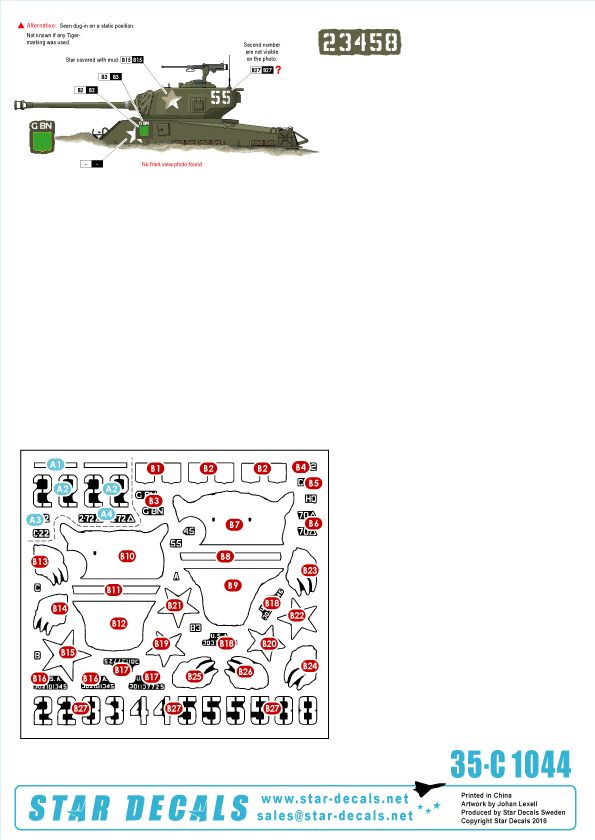 Star Decals 35-C1166 USMC Shermans - Korean War 1950-53 1/35 – zdjęcie 2
