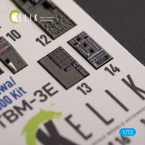 KELIK K72156 TBM-3E - interior 3D decals for Hobby 2000/Hasegawa kit 1/72 – image 3