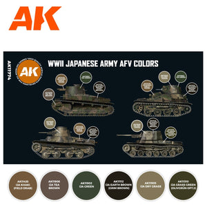AK Interactive AK11774 WWII JAPANESE ARMY AFV COLORS 6x17 ml – zdjęcie 2