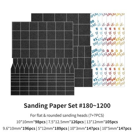 DSPIAE MSP-ESS Sanding Paper Set 180-1200 Grit / Zestaw papierów ściernych o gradacji 180-1200