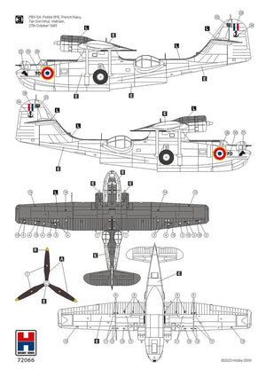 Hobby 2000 72066 Consolidated PBY-5A Catalina PTO ( Academy + CARTOGRAF + MASKI) 1/72 – Bild 6