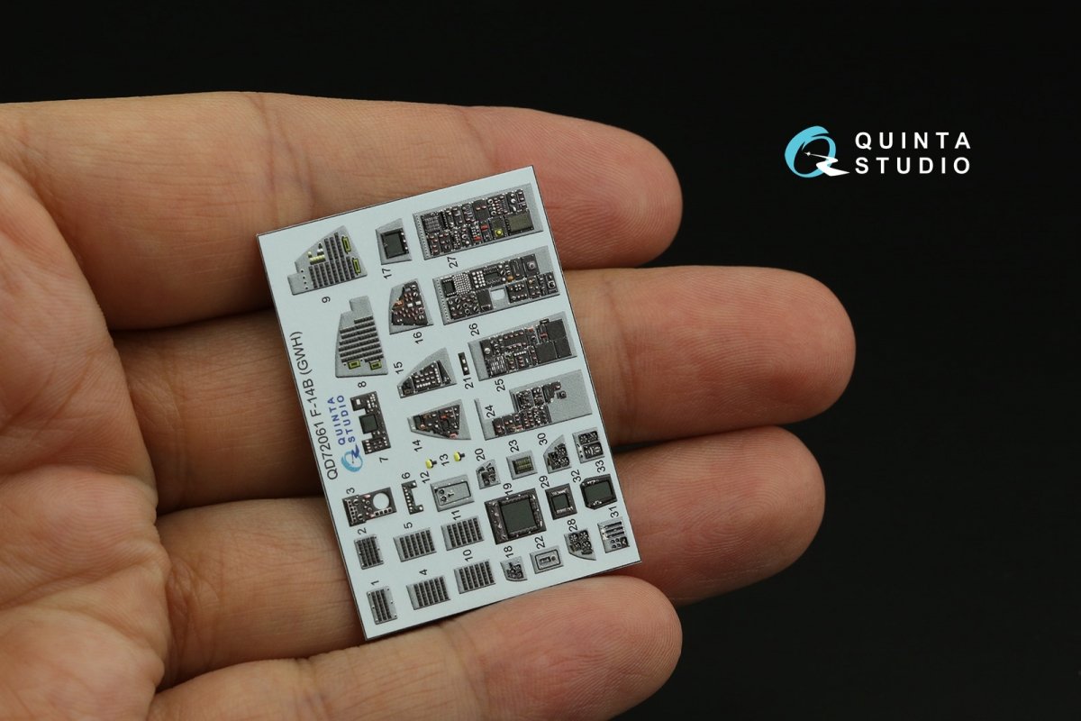 Quinta Studio QD72061 F-14B 3D-Printed &amp;amp; coloured Interior on decal paper (GWH) 1/72 – zdjęcie 6