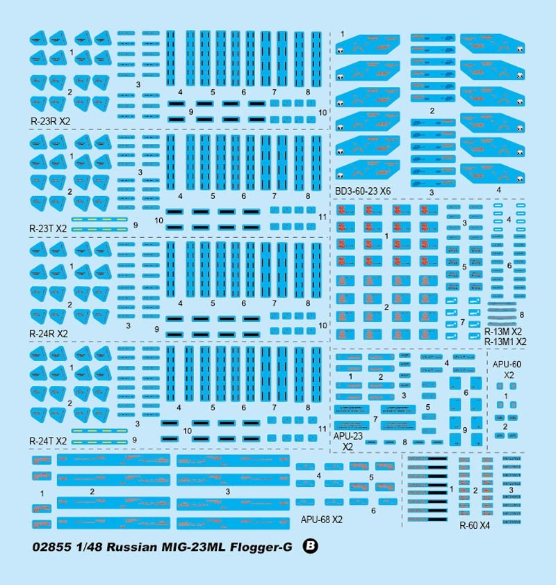 Trumpeter 02855 Russian MIG 23ML Flogger G 1/48 – zdjęcie 6