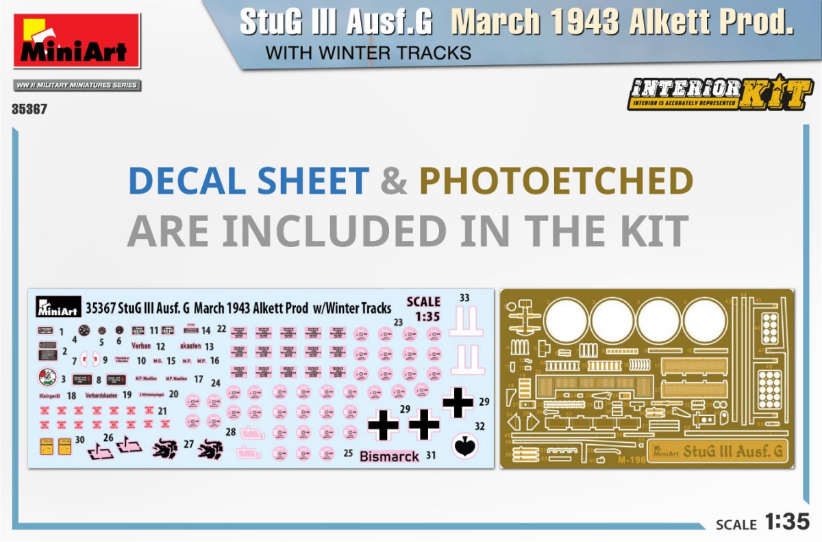 Mini Art 35367 StuG III Ausf. G March 1943 Alkett Prod. WITH WINTER TRACKS. INTERIOR KIT 1/35 – image 10