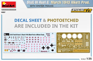 Mini Art 35367 StuG III Ausf. G March 1943 Alkett Prod. WITH WINTER TRACKS. INTERIOR KIT 1/35 – image 10