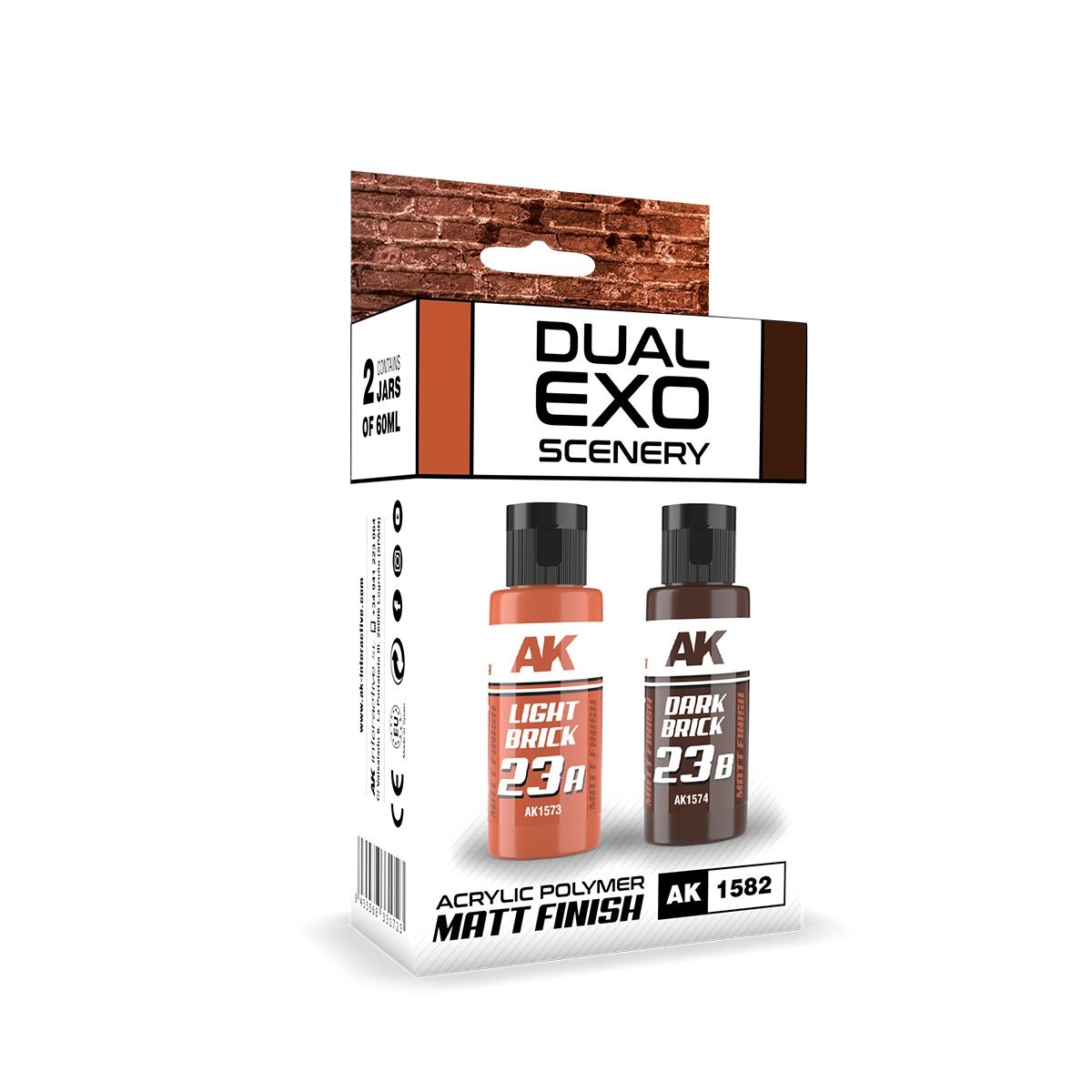 AK Interactive AK1582 DUAL EXO SCENERY SET 23 – 23A LIGHT BRICK &amp;amp; 23B DARK BRICK