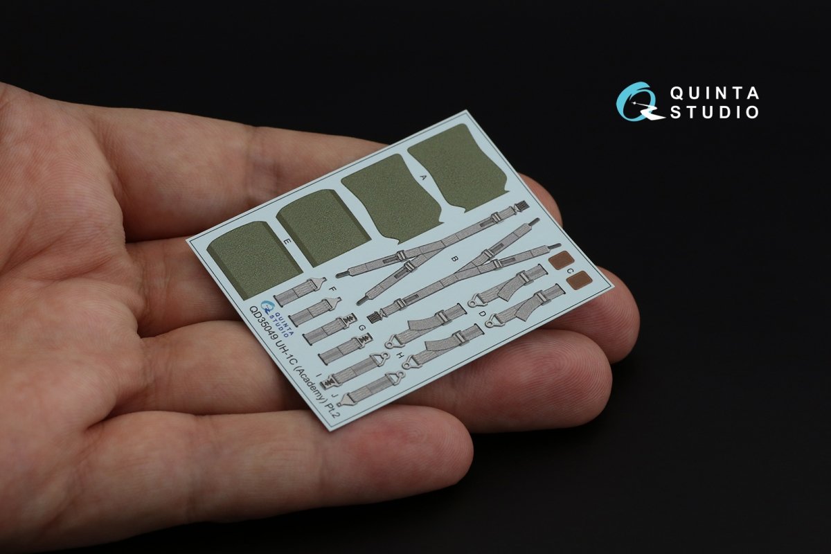 Quinta Studio QD35049 UH-1C 3D-Printed &amp;amp; coloured Interior on decal paper ( Academy ) 1/35 – zdjęcie 10