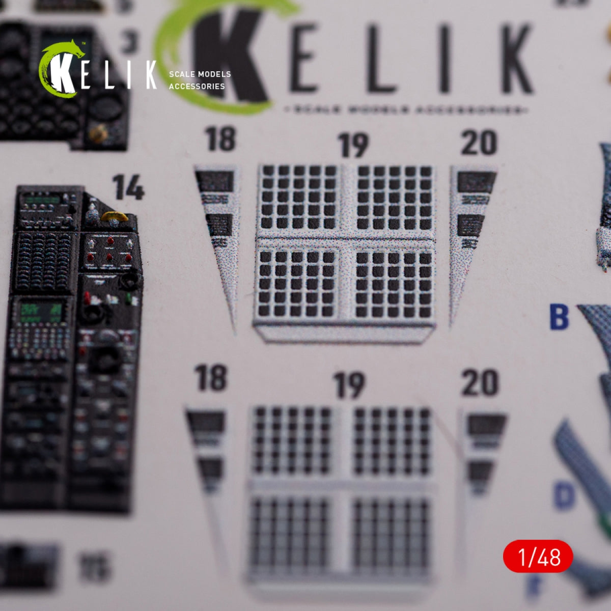 KELIK K48017 A-10C &amp;quot;Thunderbolt &amp;quot; interior 3D decals for Academy kit 1/48 – zdjęcie 7
