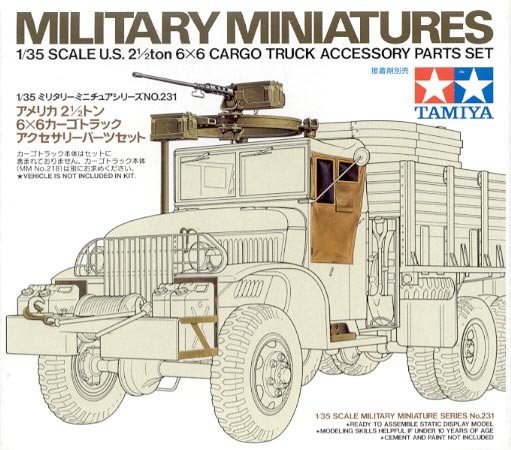 Tamiya 35231 US 2 -Ton 6x6 Cargo Truck Accessory Parts Set (1/35)