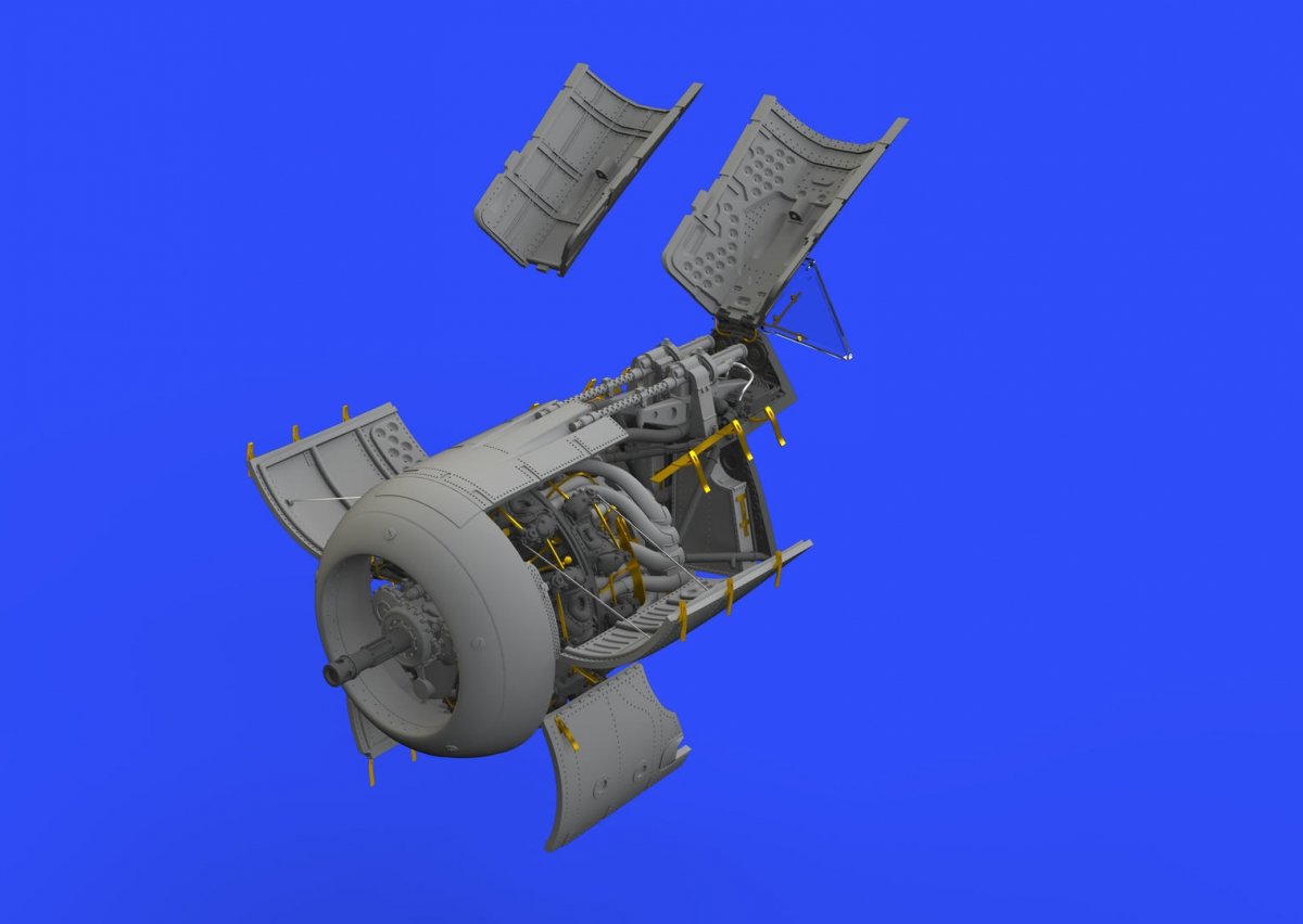Eduard 648408 Fw 190A-5 engine &amp;amp; fuselage guns EDUARD 1/48