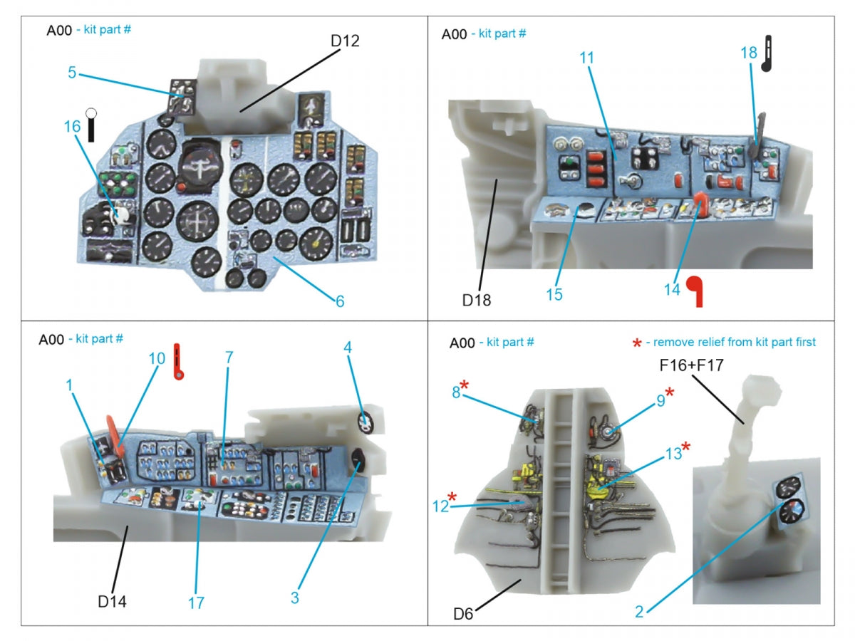Quinta Studio QDS-72168 Su-17M3 3D-Printed coloured Interior on decal paper (Modelsvit) (small version) 1/72 – zdjęcie 8