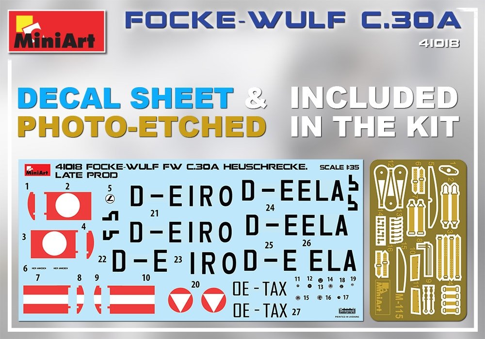 MiniArt 41018 FOCKE-WULF FW C.30A HEUSCHRECKE. LATE PROD 1/35 – image 2