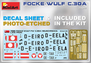 MiniArt 41018 FOCKE-WULF FW C.30A HEUSCHRECKE. LATE PROD 1/35 – image 2