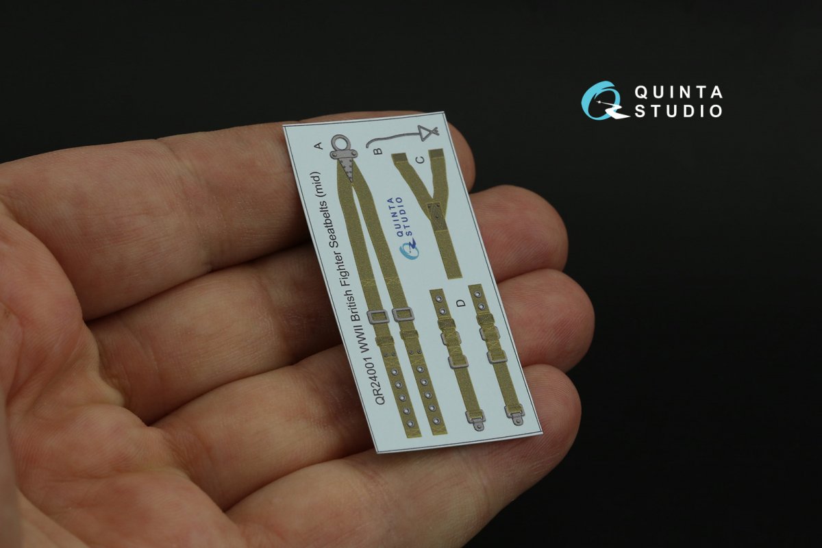 Quinta Studio QD24002 Hawker Typhoon (Car Door) 3D-Printed &amp;amp; coloured Interior on decal paper (Airfix) 1/24 – zdjęcie 11