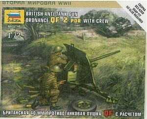 Zvezda 6169 British QF 2pdr AT Gun w/ Crew 1/72