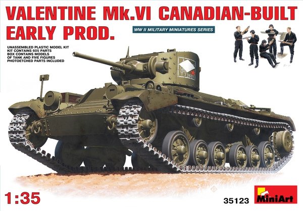 MiniArt 35123 Valentine Mk. VI early production (Canadian Build) 1/35