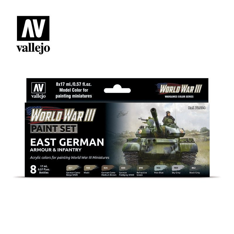 Vallejo 70224 WWIII East German Armour &amp;amp; Infantry 8x17ml
