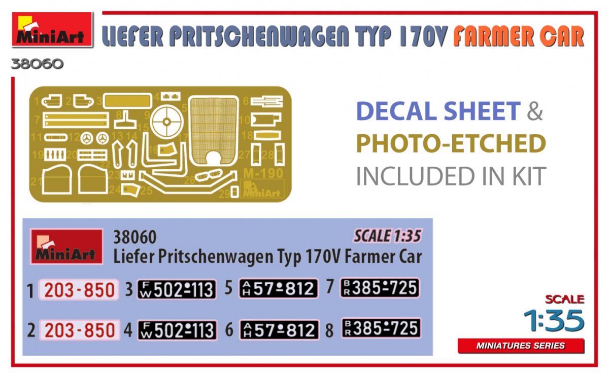 MiniArt 38060 LIEFER PRITSCHENWAGEN TYP 170V FARMER CAR 1/35 – image 2