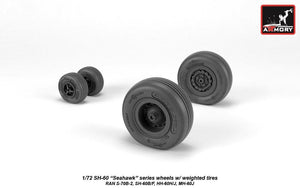 Armory Models AW72333 SH-60 Seahawk wheels w/ weighted tires 1/72