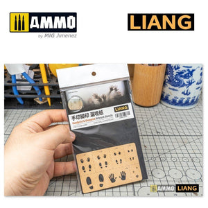 Liang 0004 Handprint &amp;amp; Shoeprint Airbrush Stencils – zdjęcie 2