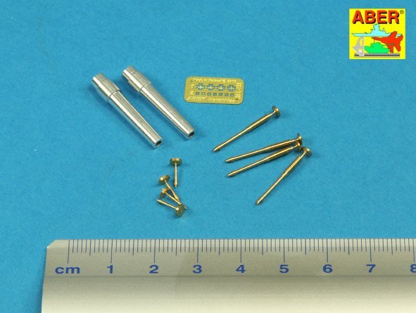 Aber 35L-207 Barrels for British WWI Tank Mk.V Male for 6 pdr (57mm) gun x 2pcs. 8mm Hotchkiss m.1909 x 4pcs. 1/35 – image 2