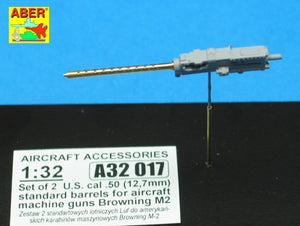 Aber A32017 Set of 2 cal .50 (12,7mm) standard barrels for US aircraft machine guns Browning M2 1/32 – zdjęcie 5