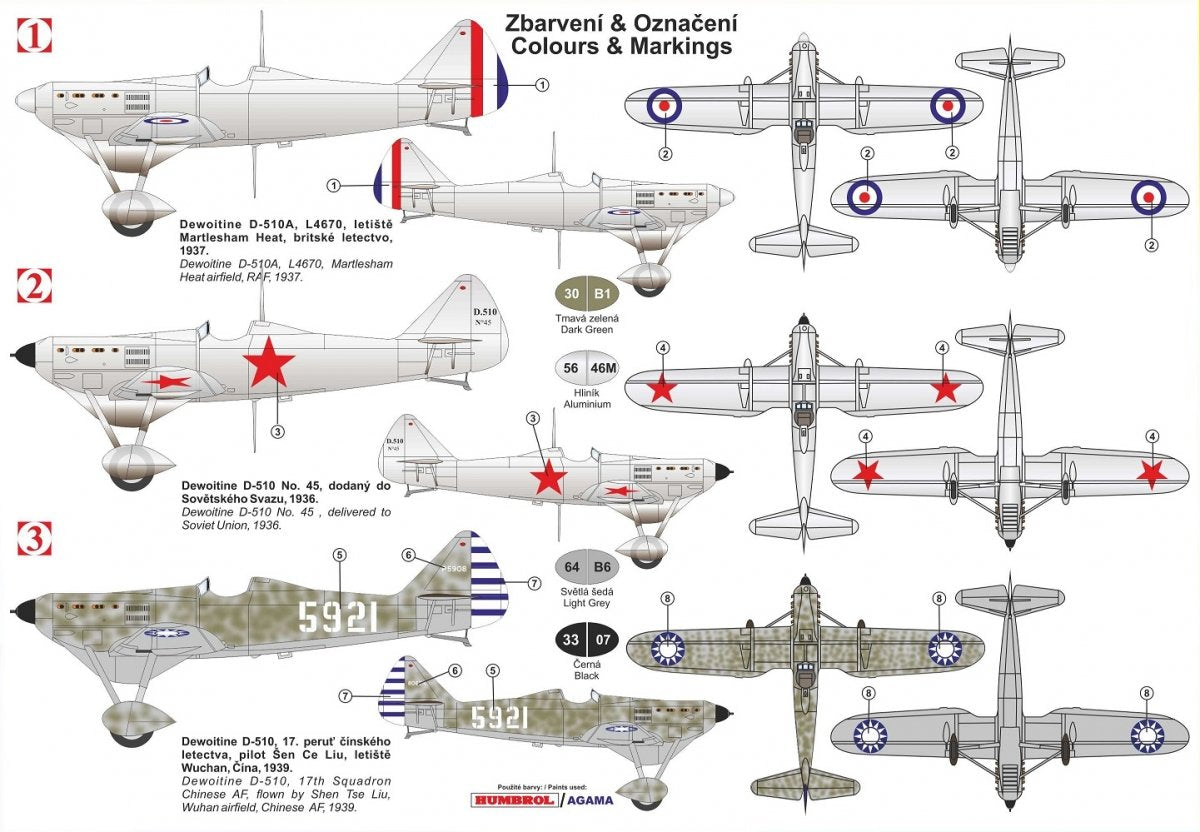 Kovozavody Prostejov KPM0185 DEWOITINE D.510 1/72 – zdjęcie 2