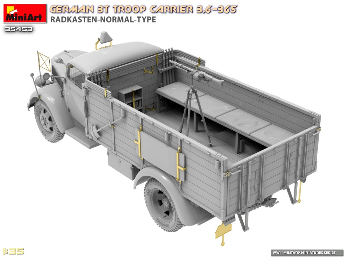 Miniart 35453 German 3t Troop Carrier 3.6-36S Radkasten-Normal-Type 1/35 – zdjęcie 16