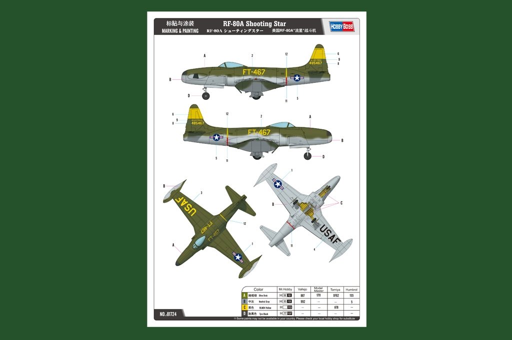 Hobby Boss 81724 RF-80A Shooting Star 1/48 – zdjęcie 2