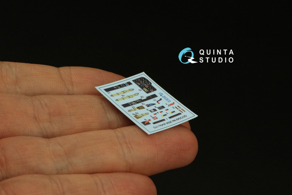 Quinta Studio QD72049 Me-262A 3D-Printed &amp;amp; coloured Interior on decal paper (Airfix) 1/72 – zdjęcie 5