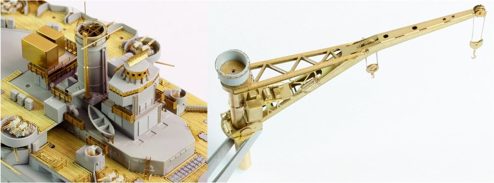 Pontos 35023FB USS BB-34 New York 1944 Detail-up set (w/Teak Blue Deck, Barrels, Resin, PE) – image 21