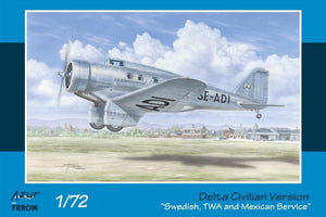 Azur FR0032 Delta Civilian Version Swedish, TWA and Mexican Service 1/72