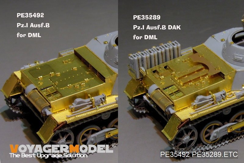 Voyager Model PE35289 WWII German Pz.Kpfw.I Ausf. B DAK version basic (For DRAGON 6207) 1/35 – immagine 4