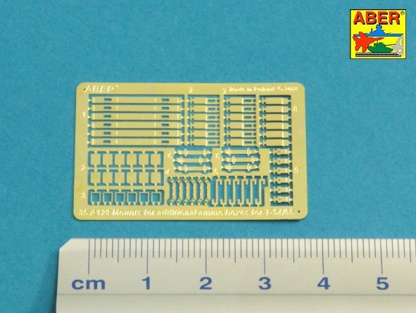 Aber 35A129 Mounts for additional ammunition boxes used on Soviet tanka like: T-54; T-55 or T-62 1/35 – image 2