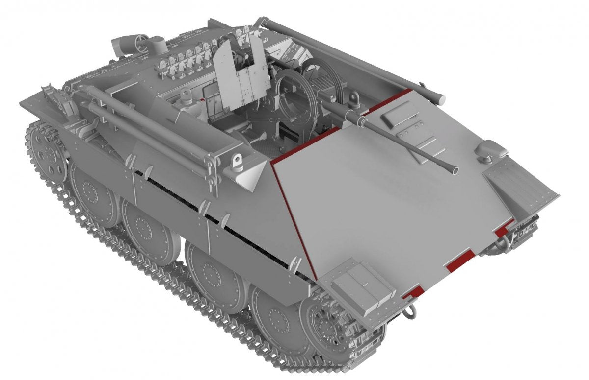 Thunder Model 35105 Bergepanzer Hetzer with 2cm Flak Late production 1/35 – zdjęcie 2