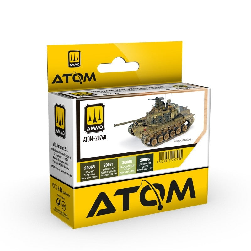 AMMO by Mig Jimenez 20740 ATOM Vietnam War Vehicles Colors Set 4x20ml