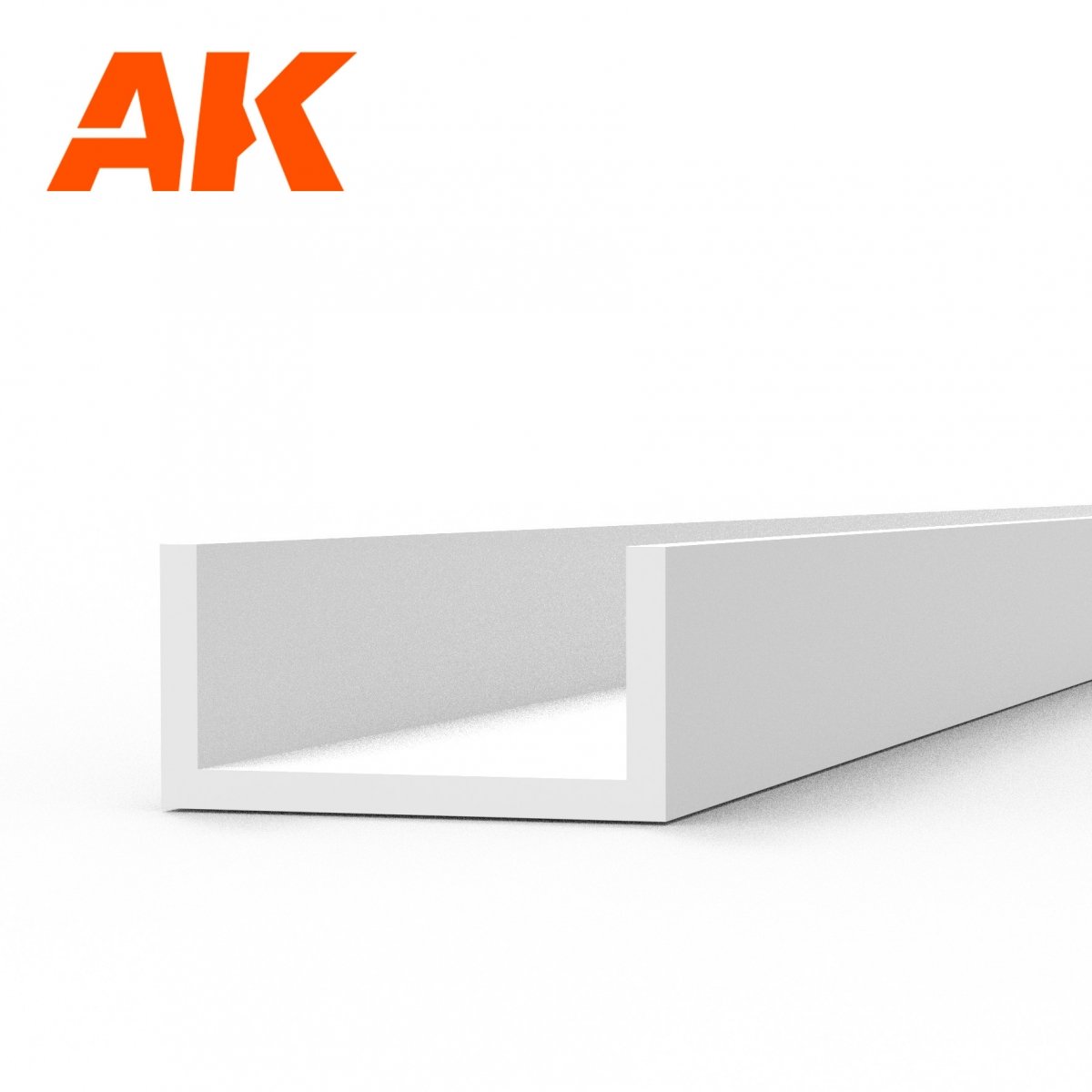AK Interactive AK6556 U CHANNEL 4.0 WIDTH X 350MM – STYRENE U CHANNEL – (3 UNITS) – zdjęcie 3