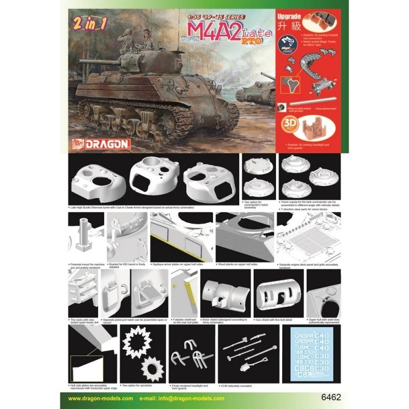 Dragon 6462 U.S. MARINES M4A2(W) PTO 1/35