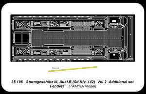 Aber 35198 German anti-tank self proppeled gun Sturmgeschütz III, Ausf.B (Sd.Kfz. 142) - vol. 2 - additional set - fenders 1/35 – zdjęcie 4