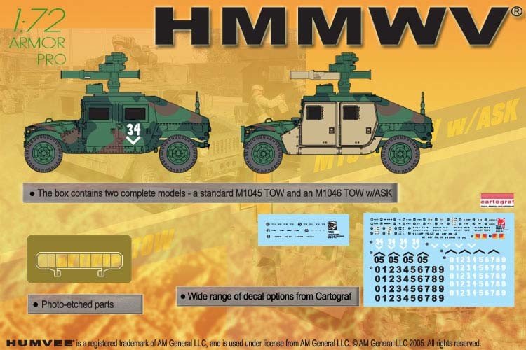 Dragon 7296 HMMWV M1045 TOW + M1046 TOW w/ASK 1/72 – zdjęcie 2