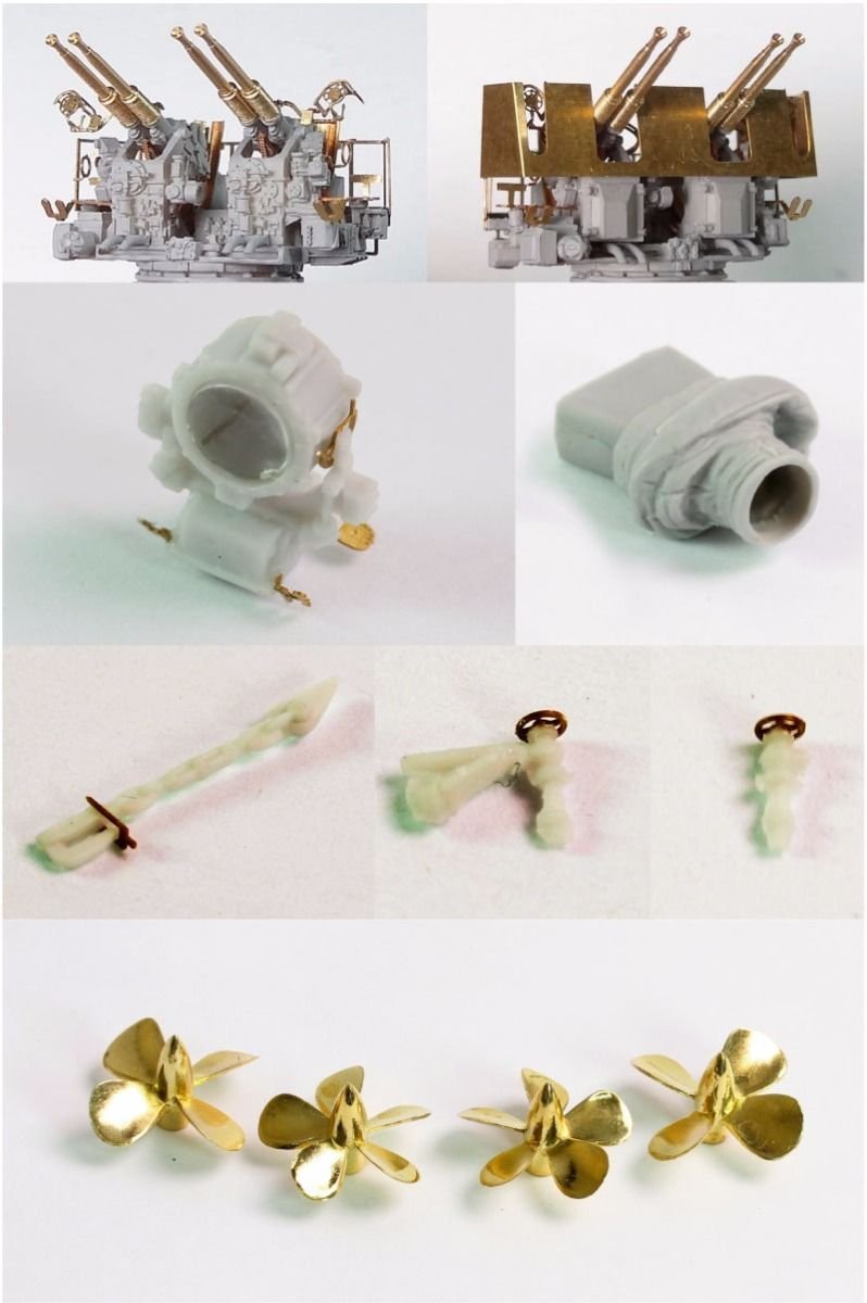 Pontos 21002F1 USS Missouri Iowa 1944 Advanced Add-on Set for Trumpeter 05399 kit – zdjęcie 3