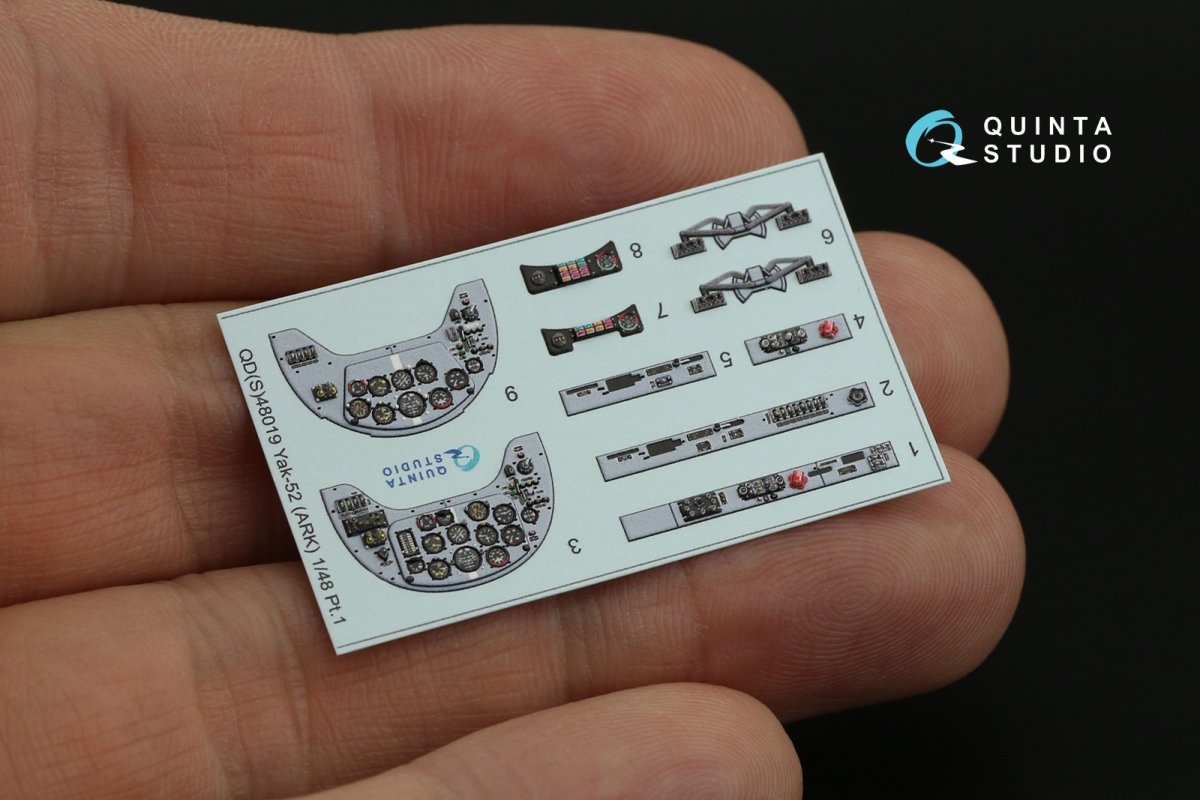 Quinta Studio QDS-48019 Yak-52 3D-Printed &amp;amp; coloured Interior on decal paper ( ARK ) (Small version) 1/48 – zdjęcie 5