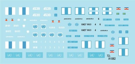 Star Decals 72-A1062 Peacekeepers in the Middle East # 1. UNEF in Suez, Sinai and Gaza. 1/72 – zdjęcie 2