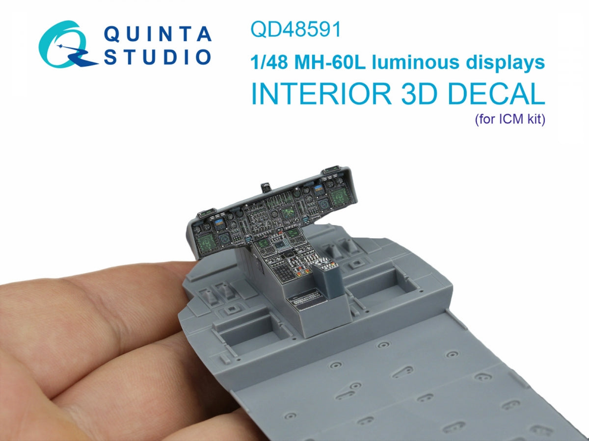 Quinta Studio QD48591 MH-60L Blackhawk luminous displays for QD+48590/QDS-48590 sets (ICM) 1/48
