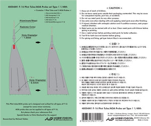 HobbyDecal MT48004V1 F-16 Pitot tube set Type 1 1/48 – zdjęcie 2